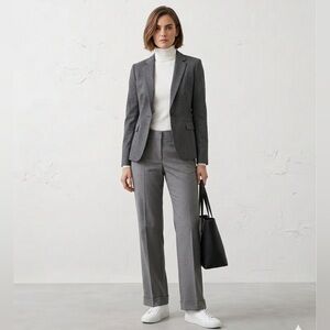 Gap Curvy dress pants classic grey pinstripe